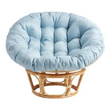 With 10cm thick padding, the chairs provide you with pampered comfort. Dusty Blue Microsuede Papasan Chair Cushion World Market