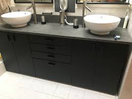 This design cleverly accommodates kitchen island seating and storage. Vanity Archives Ikea Hackers