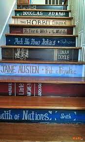 stickers livres pour escalier geek book stairs book staircase stairs