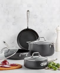 All Clad Hard Anodized Nonstick 7 Pc Set Created For Macy S Hard Anodized In 2020 Cookware Set Cookware Sets All Clad
