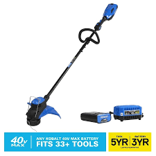 After new tests, the ego st1511t power+ string trimmer with powerload is our pick. Kobalt 40 Volt Max 15 In Straight Cordless String Trimmer Battery Included In The Cordless Electric String Trimmers Department At Lowes Com