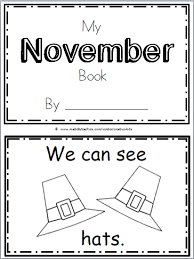 Free November Book For Kindergarten 10 Pages Kindergarten Books November Books Kindergarten Practice
