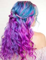 Blue & pink with curls this ocean blue/pink hairdo is truly stunning. 34 Stunning Blue And Purple Hair Colors