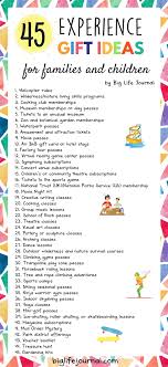 50 Experience Gift Ideas For Families Children Experience Gifts Christmas Experiences Christmas Gifts For Parents
