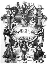 Renzo e lucia sono due giovani che si vogliono sposare, ma questo gli viene impedito da don rodrigo che vuole sposare lucia, quindi renzo scappa a milano e lucia va in un convento. I Promessi Sposi Wikiquote