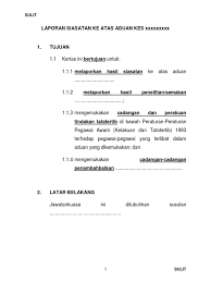 Dapatkan contoh laporan keuangan lengkap seperti: Laporan Jawatankuasa Siasatan