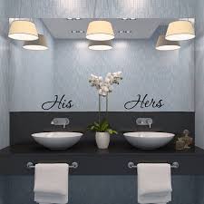 His And Hers His Hers Bathroom Wall Decor Bathroom Wall Decal Bathroom Decor Bathroom Wall A Trendy Bathroom Modern Bathrooms Interior Bathroom Decor