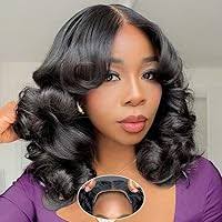 Amazon.com : 9x5 Glueless Wigs Human Hair Pre Plucked Pre Cut Bob Wig Human  Hair 180% Density Body Wave Lace Front Wigs Human Hair HD Closure Wigs  Short Bob Wigs for Black