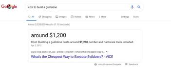 Your 1 200 Coronavirus Stimulus Check Is Exactly How Much It Costs To Build A Guillotine Blogs