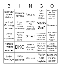 An update to the nintendo direct archive webpage provides hope that a nintendo direct in some form could likely happen soon in the future. Nintendo Direct 2021 Reunion Tour Bingo Card