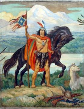 Representación histórica de Leftrarú (Lautaro), generada por IA