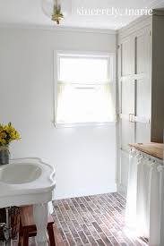 Because of its storied history brick flooring often has a familiar feeling that causes it to be. Diy Faux Brick Flooring Sincerely Marie Designs