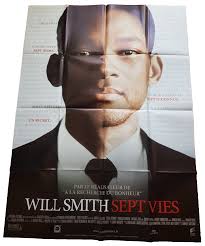 GRANDE affiche cinéma: WILL SMITH SEPT VIES 2008 (120x160cm) Rosario Dawson 