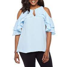 Looking for bold element lovely fonts? Bold Elements Womens Keyhole Neck Long Sleeve Blouse Color Blue Promise Jcpenney