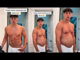 There's nothing fake about my abs! Noah Beck Abs Are Fake Dad Bod Youtube