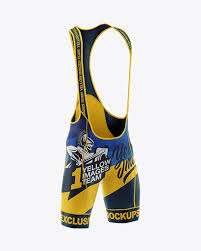 Download Men S Cycling Bib Shorts Mockup In Apparel Mockups On Yellow Images Object Mockups