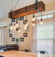 Amazon Com Wood Light Wooden Beam Dining Room Light Island Light Lighting Over Island Handmade