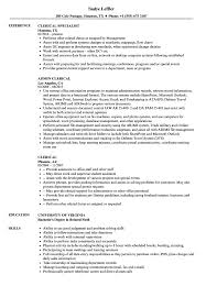 clerical resume samples velvet jobs