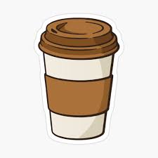 Hot Coffee In A Paper Cup Sticker Aesthetic Stickers Art Design Diy Vsco Tumblr Coffee Cup Paper Coffee Stickers Coffee Cartoon Coffee Cup Drawing