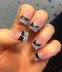 Black And Silver Glitter Acrylic Nails Glitter Acrylic Nails Designs Nail Designs Black Acrylic Nails Acrylic Nail Designs Nail Designs
