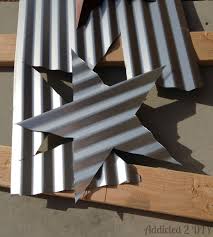 The biggest tip i recommend for this awning is that you install the frame on the wall first, then. Corrugated Metal Star Art Patriotic Summer Blog Hop And Giveaway Addicted 2 Diy