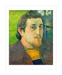 Self-Portrait Dedicated to Carrière (1888) by Paul Gauguin wall art poster  print