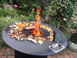 Feuertonne Feuerplatte Grilltonne Plancha Kompletter Grill Mit Tonne Platte Garten Terrasse Grills Ofen Heizstrah Grilltonne Feuerplatte Feuertonnen