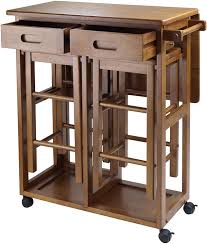 You are able to either insert a drawer for your own garbage can underneath or you can pull it underneath even though yore chopping away. Amazon Com Winsome Wood Suzanne Kitchen Square Teak Furniture Decor