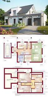 Modernes Einfamilienhaus Mit Garage Satteldach Architektur Zwerchgiebel Dachterrasse Grundriss Dachterrasse Einfamilienhaus Haus Grundriss Einfamilienhaus