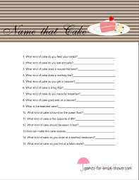 Answer the questions to find out what kind of cake you are! Free Printable Name That Cake Bridal Shower Game