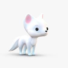 Cute Cartoon Arctic Fox 3d Model Anime Character Design Character Design Cute Cartoon