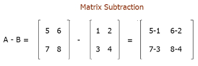 Subtraction between two matrixes is possible if they have the same order or the dimensions. How To Subtract Two Matrices