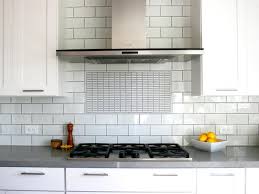 Decorative porcelain gray backsplash with dark gray cabinets, light color countertops and stainless steel appliances. Subway Tile Backsplashes Pictures Ideas Tips From Hgtv Hgtv