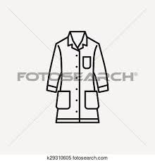 Black And White Coat Clipart Lab Coat Line Icon Clipart K29310605 Line Icon Clip Art Medical Illustration