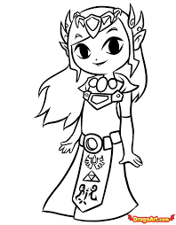 How To Draw Toon Zelda Step By Step Video Game Characters Pop Culture Free Online Drawing Tutorial Added By Dawn Ap Coloring Pages Drawings Zelda Drawing