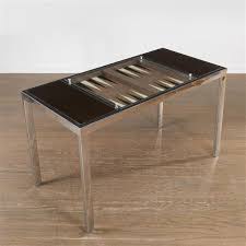 Game table clad in lacquered floral batik by karl springer, american 1970's. Springer Karl Game Table 20th Century Mutualart