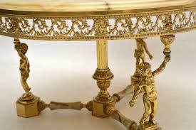 Reserved 1960s hollywood regency gilt and marble glass top retro coffee tables. Antique Brass And Onyx Round Coffee Table Marylebone Antiques