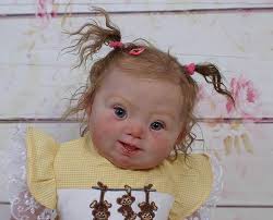 Mary Jo Reborn Toddler Vinyl Doll Kit with Down Syndrome by Doris Moyers  Hornbogen 22-23"