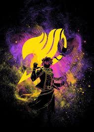 displate poster dragon art fairytail fairy tail anime manga natsu grey erza illustration geek japan tv dragon dragneel guil イラスト アニメ かっこいい 壁紙 アニメ