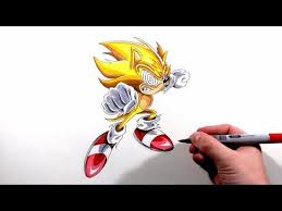 Drawing Fleetway Super Sonic Youtube Sonic Art Sonic Comic Tutorial