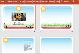 Want to know how to create a family reunion website? Free Family Reunion Powerpoint Template