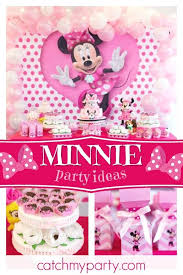 Birthday Party Ideas For Mom From Daughter Minnie Mouse Birthday Minni Mouse 2nd Birthday Catch My Party Kids Birthday Party Food Minnie Mouse Birthday Minnie Mouse Theme Party