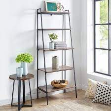 What are the shipping options for ladder bookcases? Manor Park Urban Industrial 5 Shelf Ladder Bookcase Mocha Walmart Com Pvc Furniture Plans Ladder Bookcase Bookcase