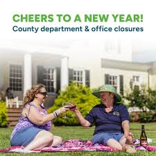 On Tuesday, Dec. 31, courts will be closed. The Purkins Corner and Sealston  convenience centers will close at 2 p.m., and the commissioner of the  revenue's and treasurer's offices will close at