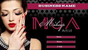 Makeup business cards templates free; 22 120 Makeup Artist Business Card Customizable Design Templates Postermywall