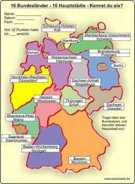16 Bundeslander 16 Hauptstadte 16 Federal States Of Germany Sachunterricht Schule Unterrichten Und Kinder Schule