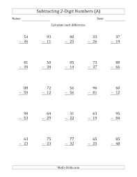 Us letter (8.5 x 11). Digit Minus Subtraction Math Worksheets Subtraction 0202 Some Regrouping 001 Pin Worksheet Common Core Touch Math Worksheet