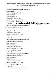 Jual buku pr intan pariwara sma kelas 11 br semester 1 isi 9 mata. Kunci Jawaban Buku Senang Belajar Matematika Kelas 5 Kurikulum 2013 Revisi 2018 Halaman 175 176 Dunia Smk