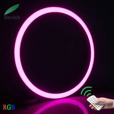 China Rgb Type Aluminum Led Ring Light Pendant Round Circular Light For Disco And Wine Bar China Rgb Led Ring Light Rgb Color Ring Light