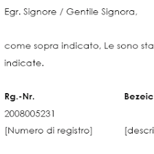 A note of caution to english speakers of german: Muster Vorlage Fur Eine Dritte Letzte Mahnung Auf Italienisch